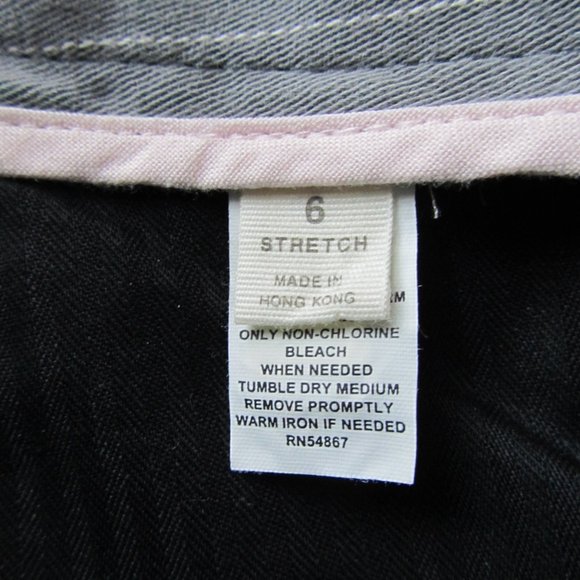 New Women’s Express Chino Lt Grey Striped Casual Jeans Bootcut Leg Pants Size 6 - Picture 10 of 11